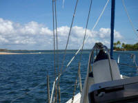 o caminho  raso, mas vale a pena, ilha da pedra furada, janeiro de 2009