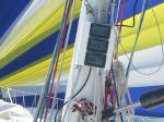 No instrumento do alto esta marcando 11.1 ns de vento rea e no do meio 11.4 ns de velocidade na regata Brindisi/Corfu junho 2005