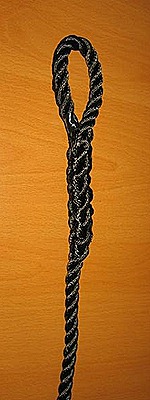 Alça de mão costurada de cabo de três cordões