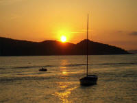 entardecer da varanda do Iate clube de Armação de Buzios, fevereiro de 2009