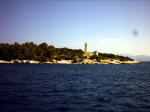 Farol de Fiskárdho, ilha de Kefallínia, Grécia, agosto de 2004