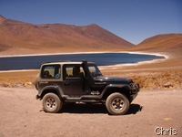 laguna Miniques a 4500m de altitude no deserto de Atacama