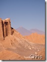 Valle de la Luna e ao fundo  vulcão Licancabur