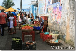 Banca de frutas no Comércio